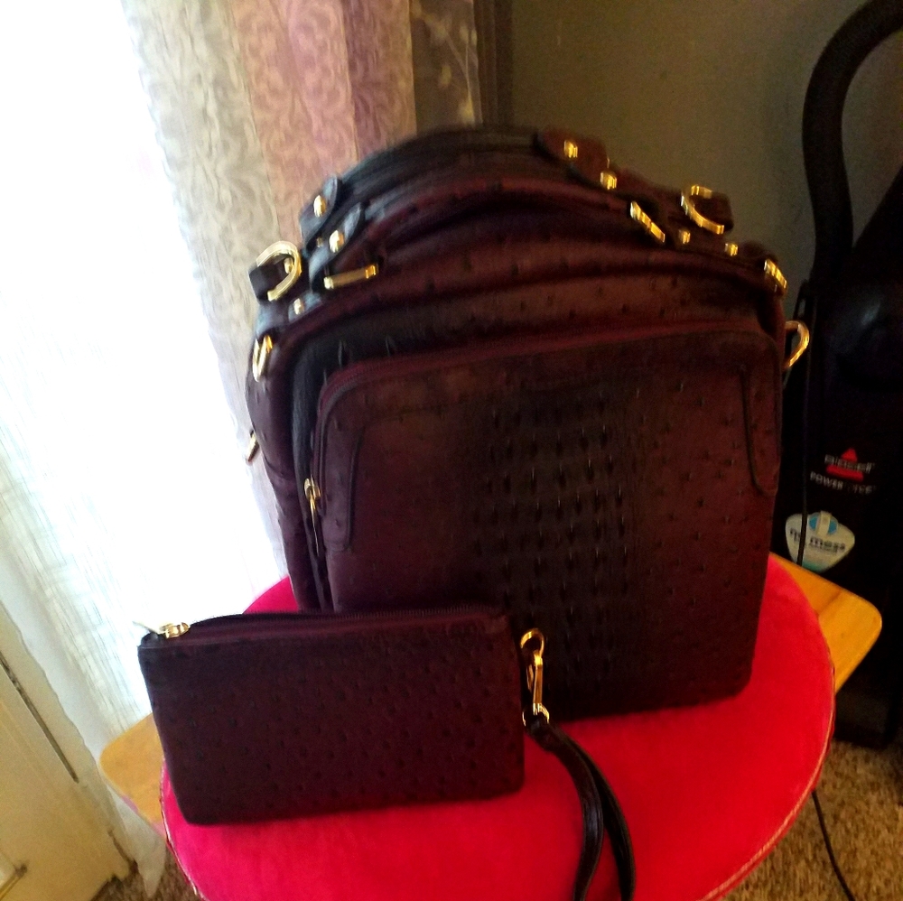 pattern backpack clutch included